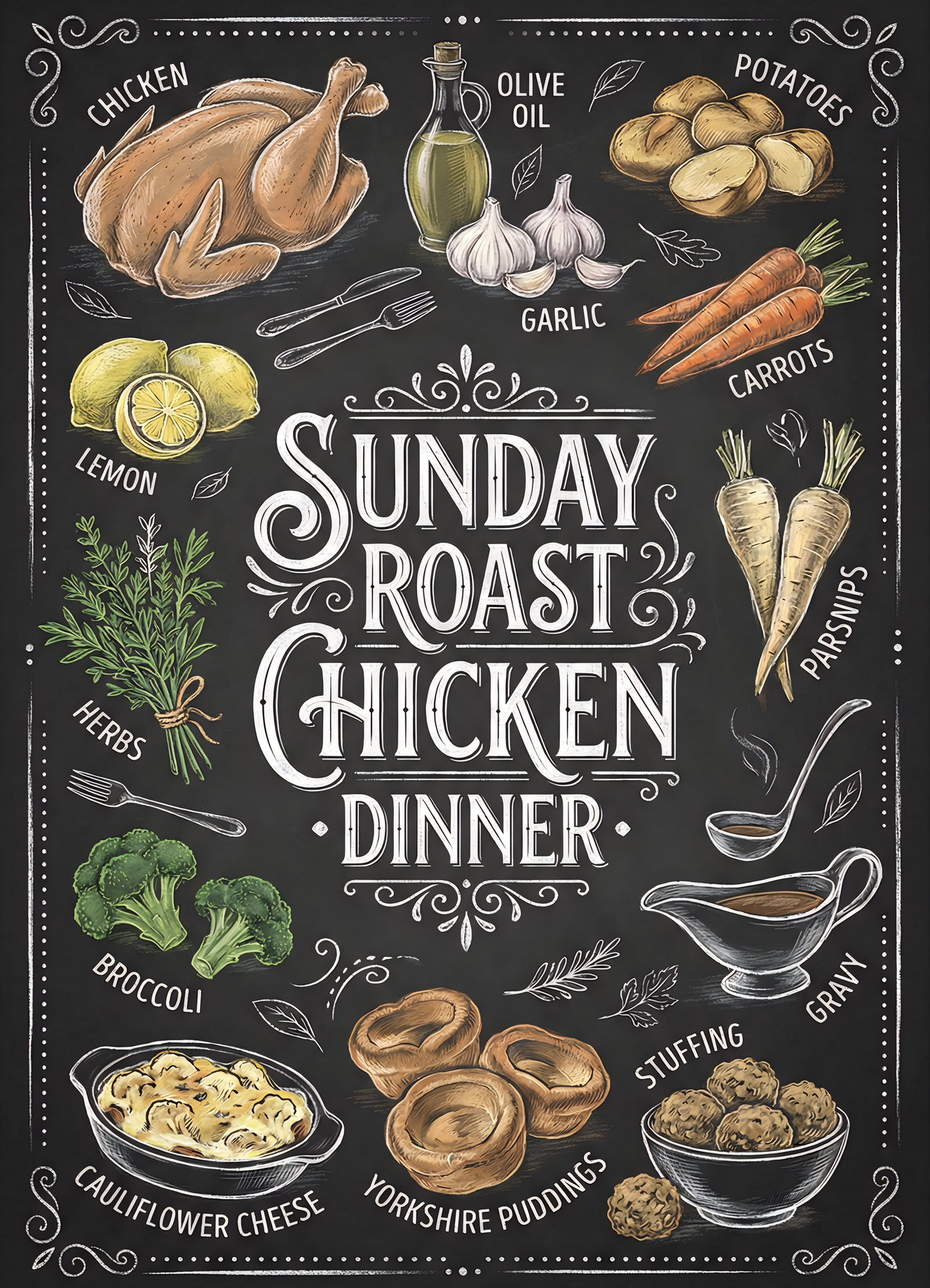 Sunday Roast Chicken Dinner