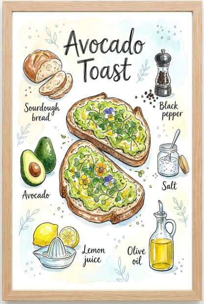 Avocado Toast Close Frame mockup