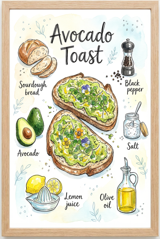 Avocado Toast Close Frame mockup