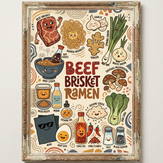 Beef Brisket Ramen Close Frame mockup