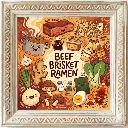 Beef Brisket Ramen Close Frame mockup