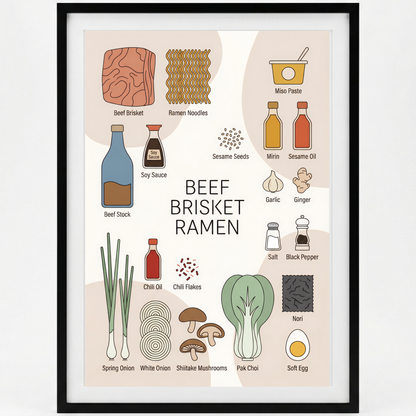 Beef Brisket Ramen Close Frame mockup