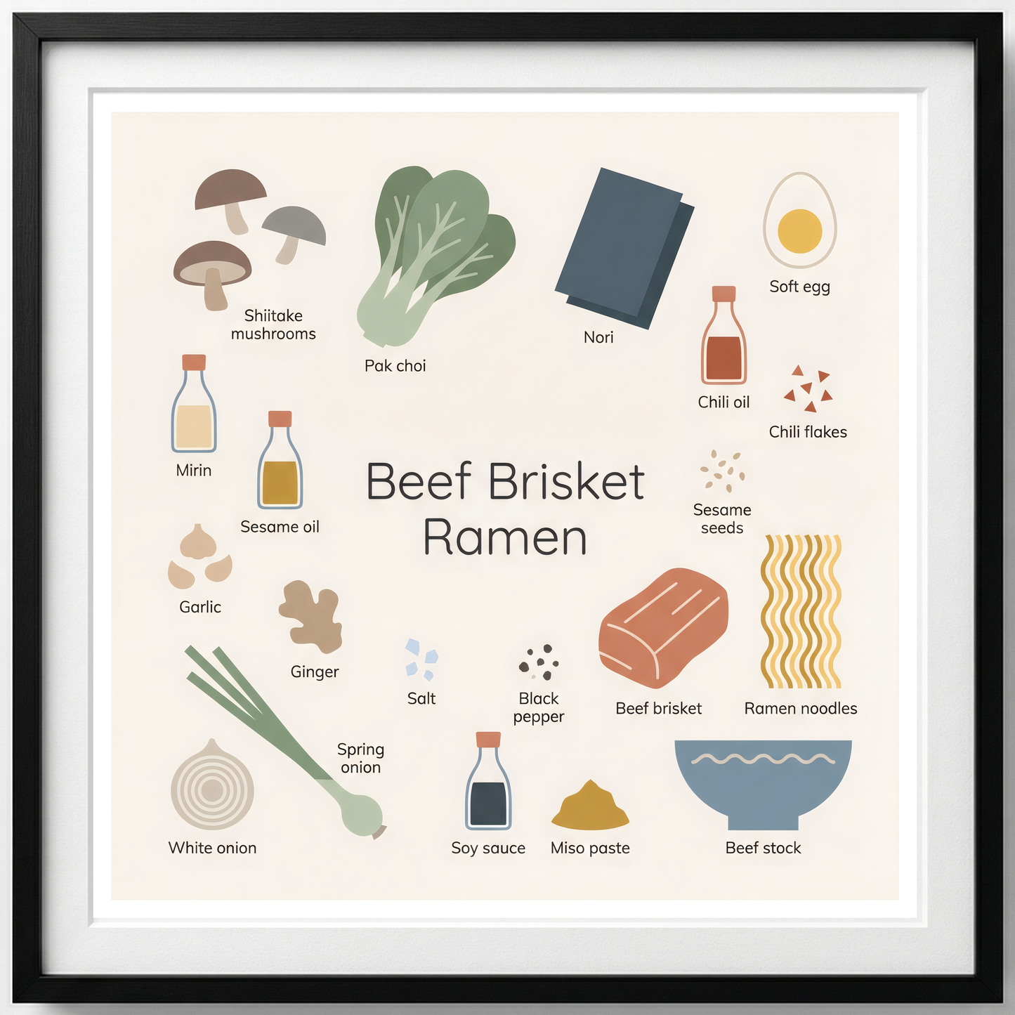 Beef Brisket Ramen Close Frame mockup