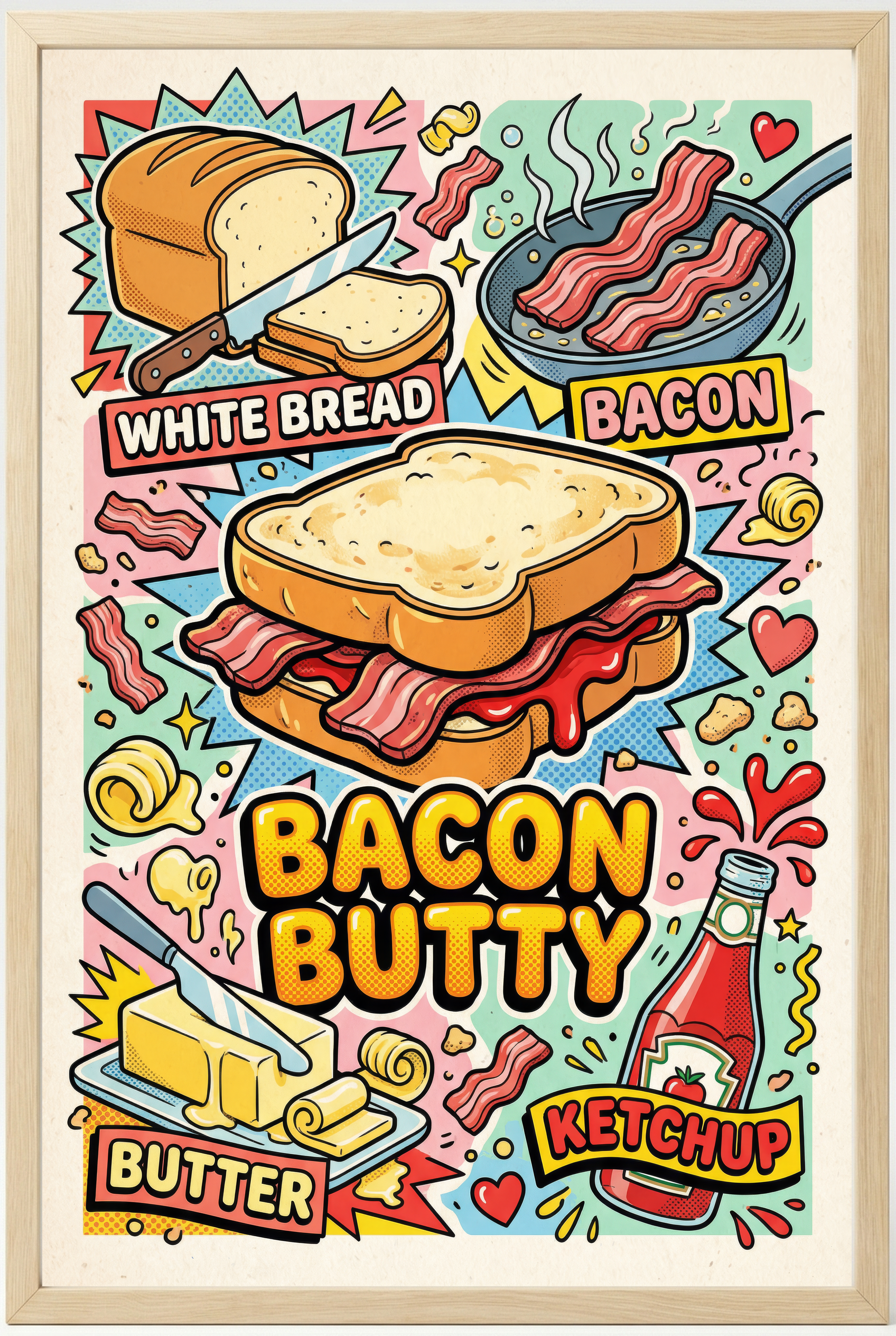 Bacon Butty Close Frame mockup