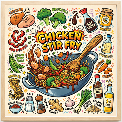 Chicken Stir Fry Close Frame mockup