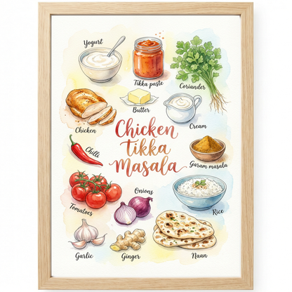 Chicken Tikka Masala Close Frame mockup