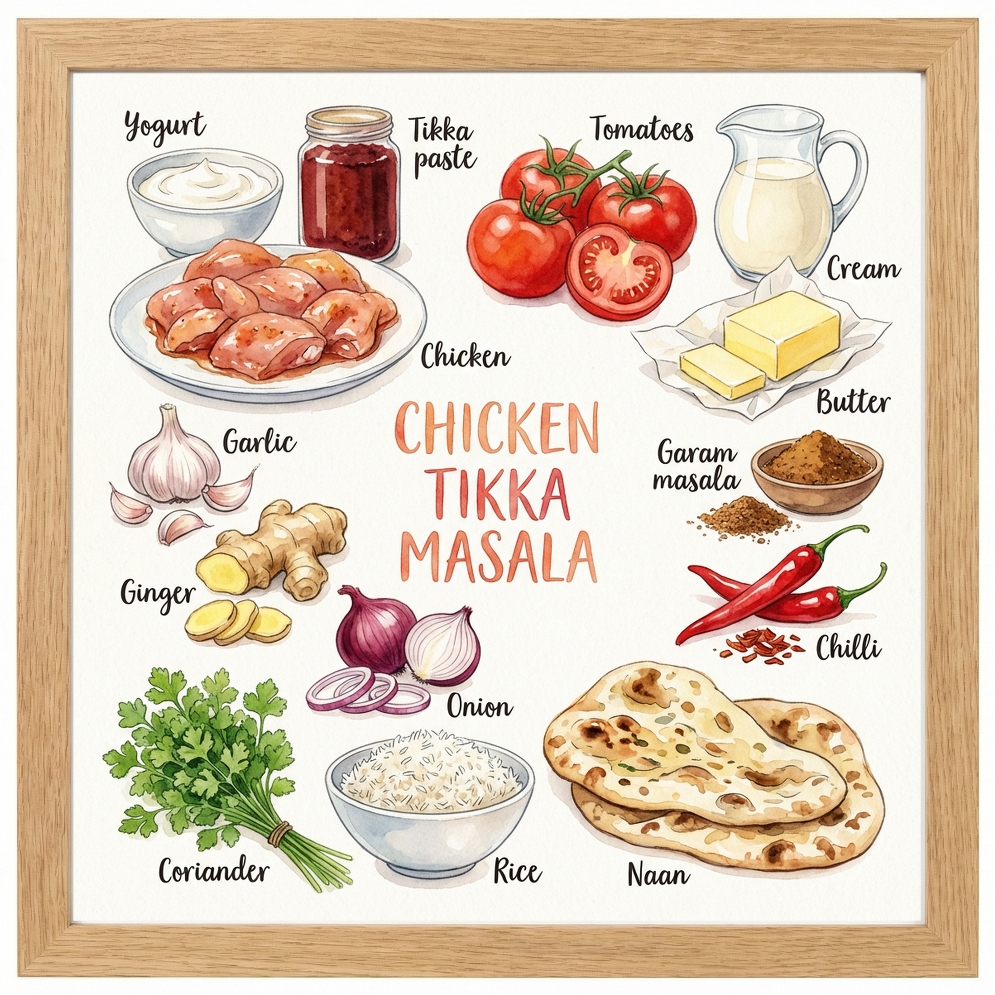 Chicken Tikka Masala Close Frame mockup