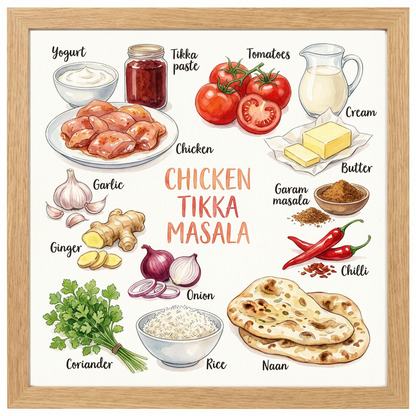 Chicken Tikka Masala Close Frame mockup