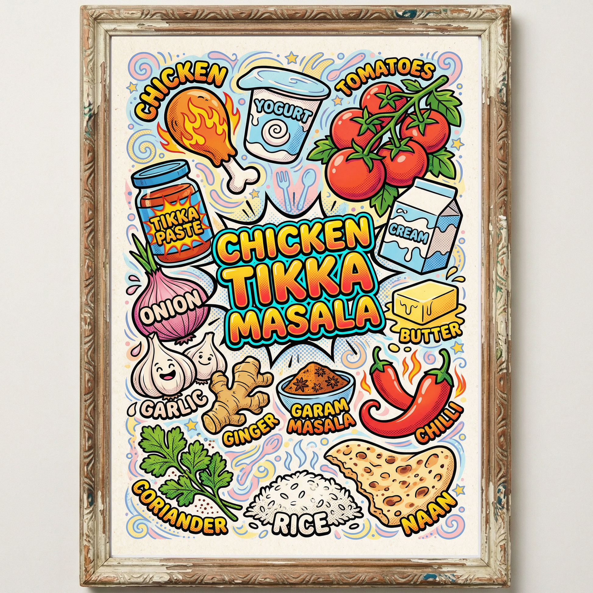 Chicken Tikka Masala Close Frame mockup