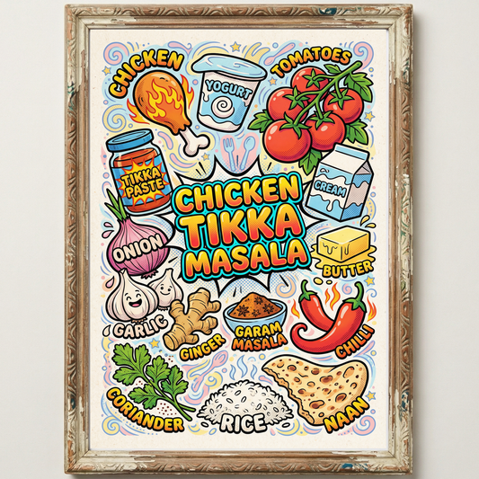 Chicken Tikka Masala Close Frame mockup