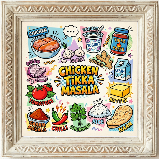 Chicken Tikka Masala Close Frame mockup