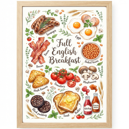 Full English Breakfast Close Frame mockup