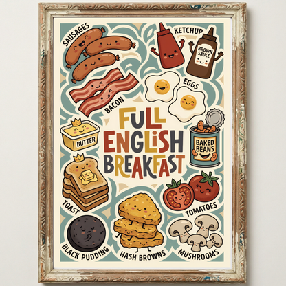 Full English Breakfast Close Frame mockup