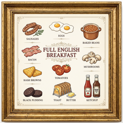 Full English Breakfast Close Frame mockup