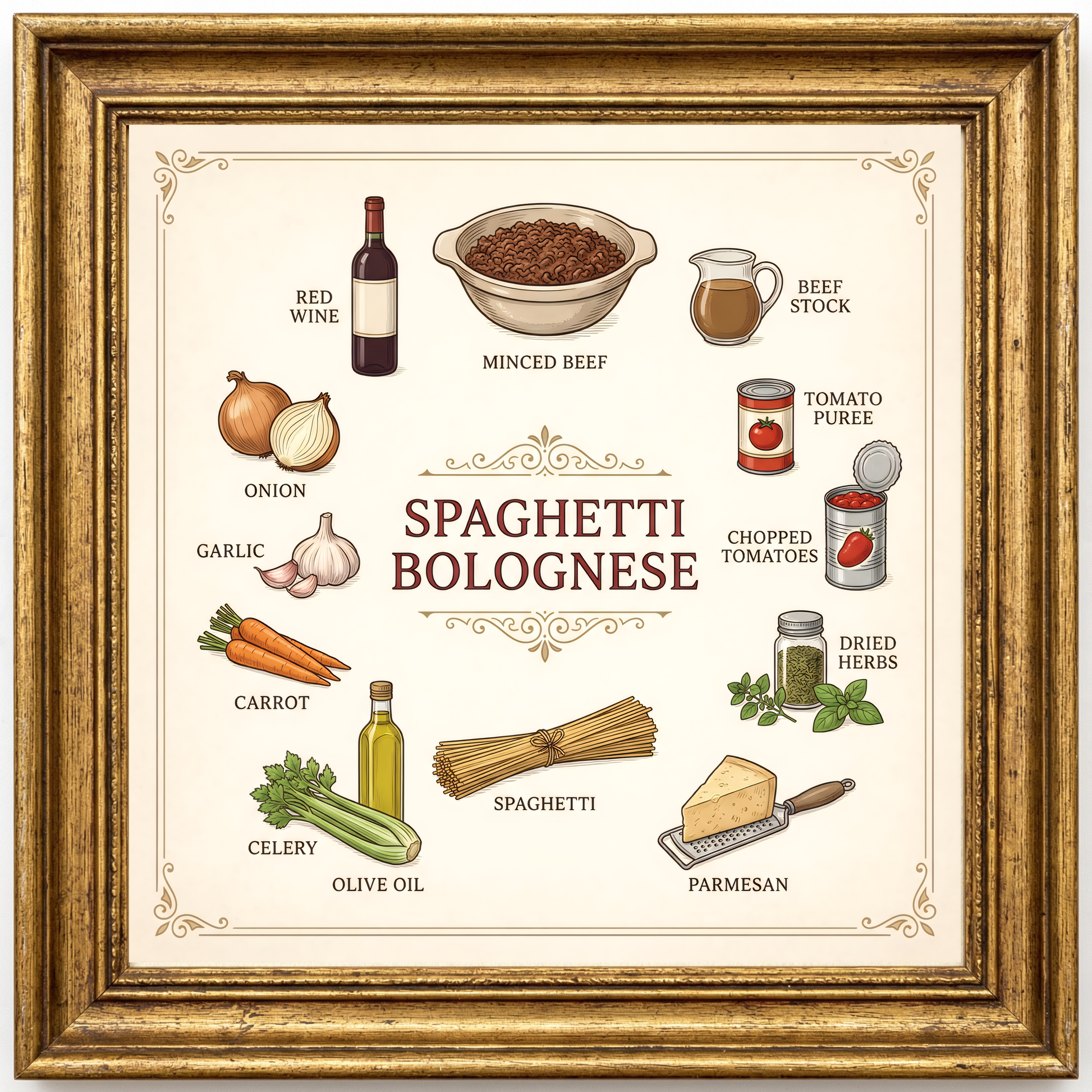 Spaghetti Bolognese Close Frame mockup