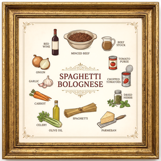 Spaghetti Bolognese Close Frame mockup