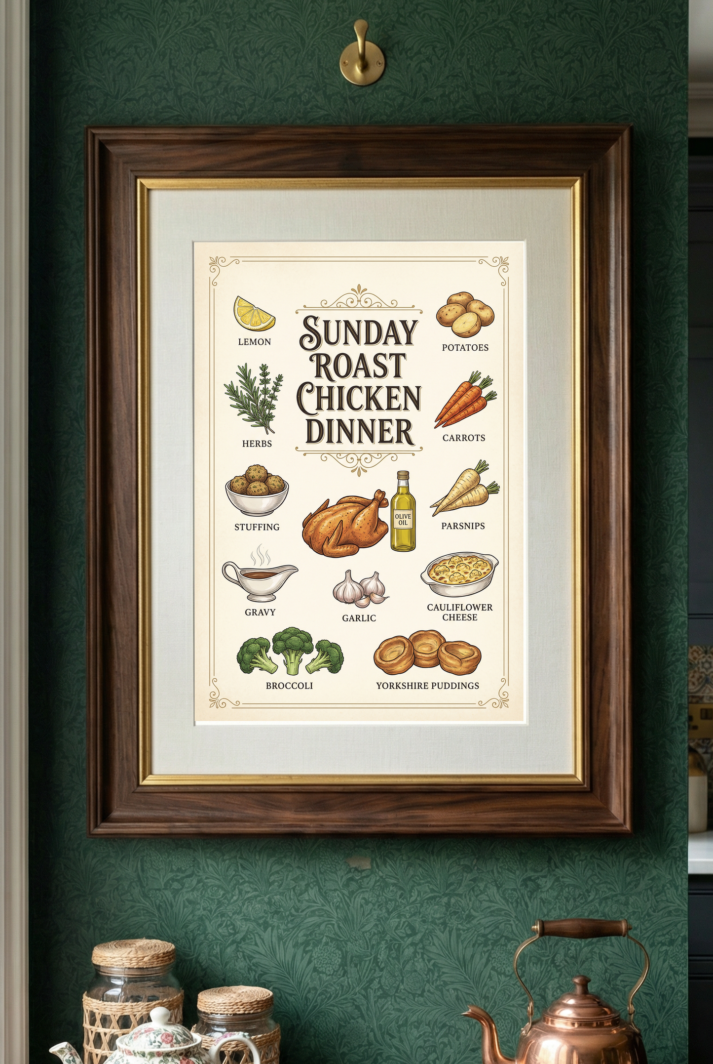 Sunday Roast Chicken Dinner Lifestyle mockup