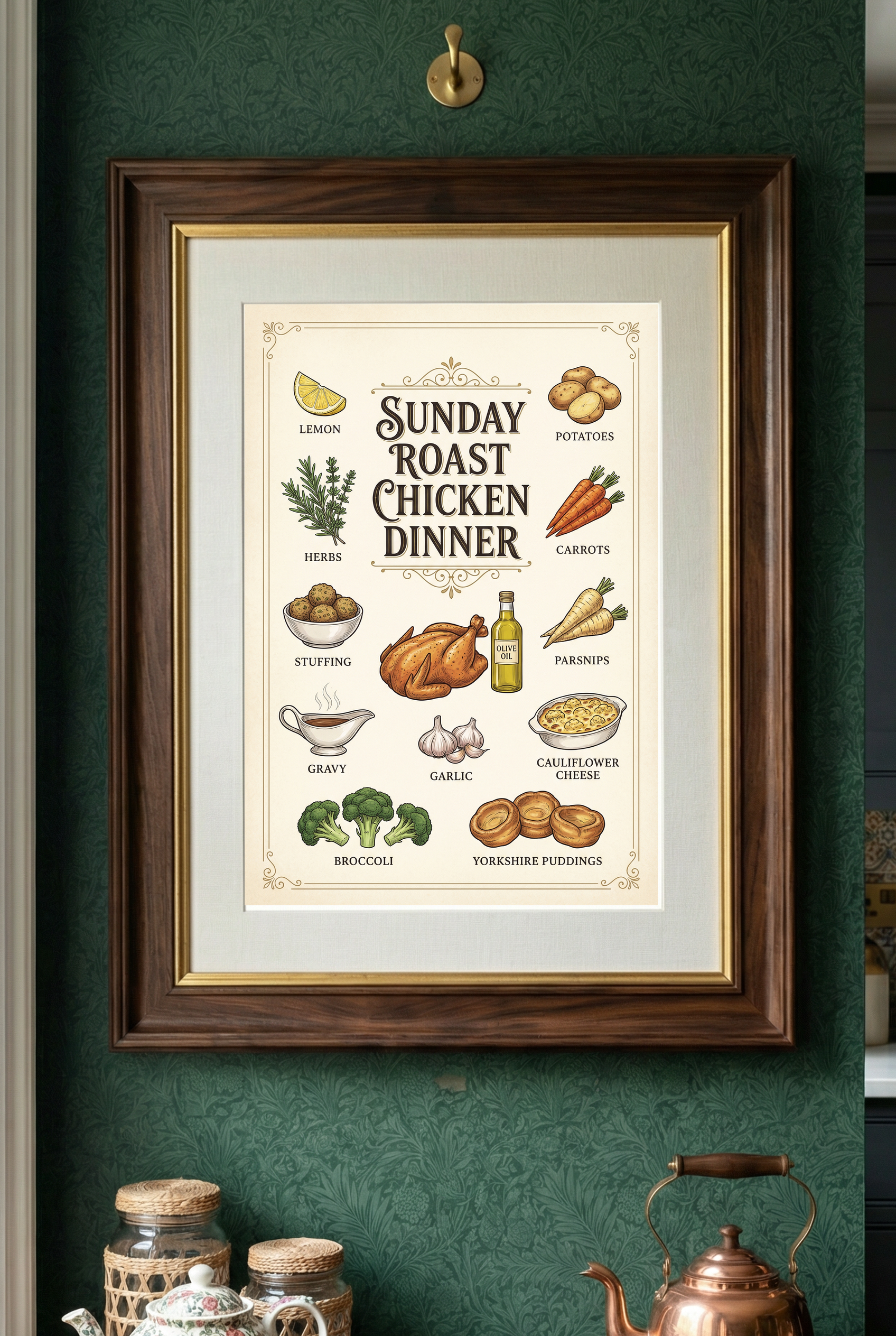 Sunday Roast Chicken Dinner Lifestyle mockup
