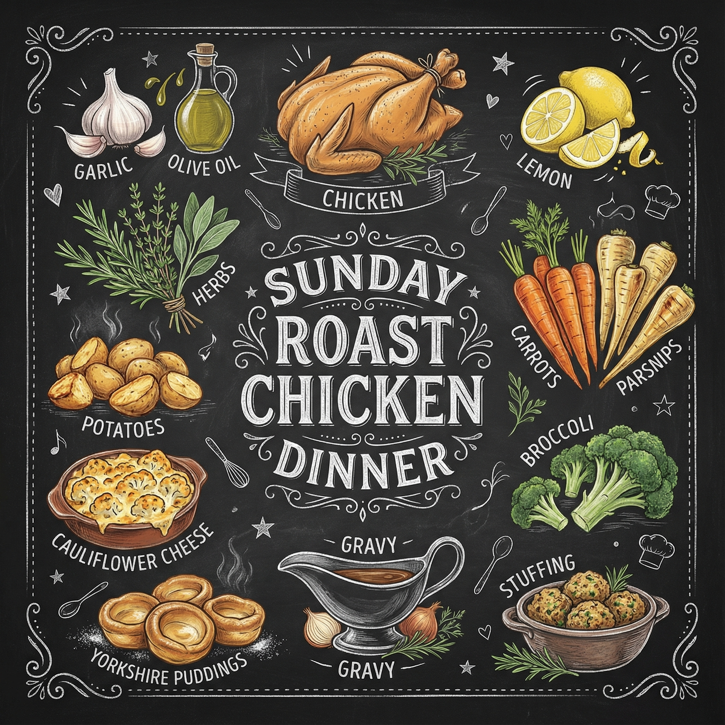 Sunday Roast Chicken Dinner