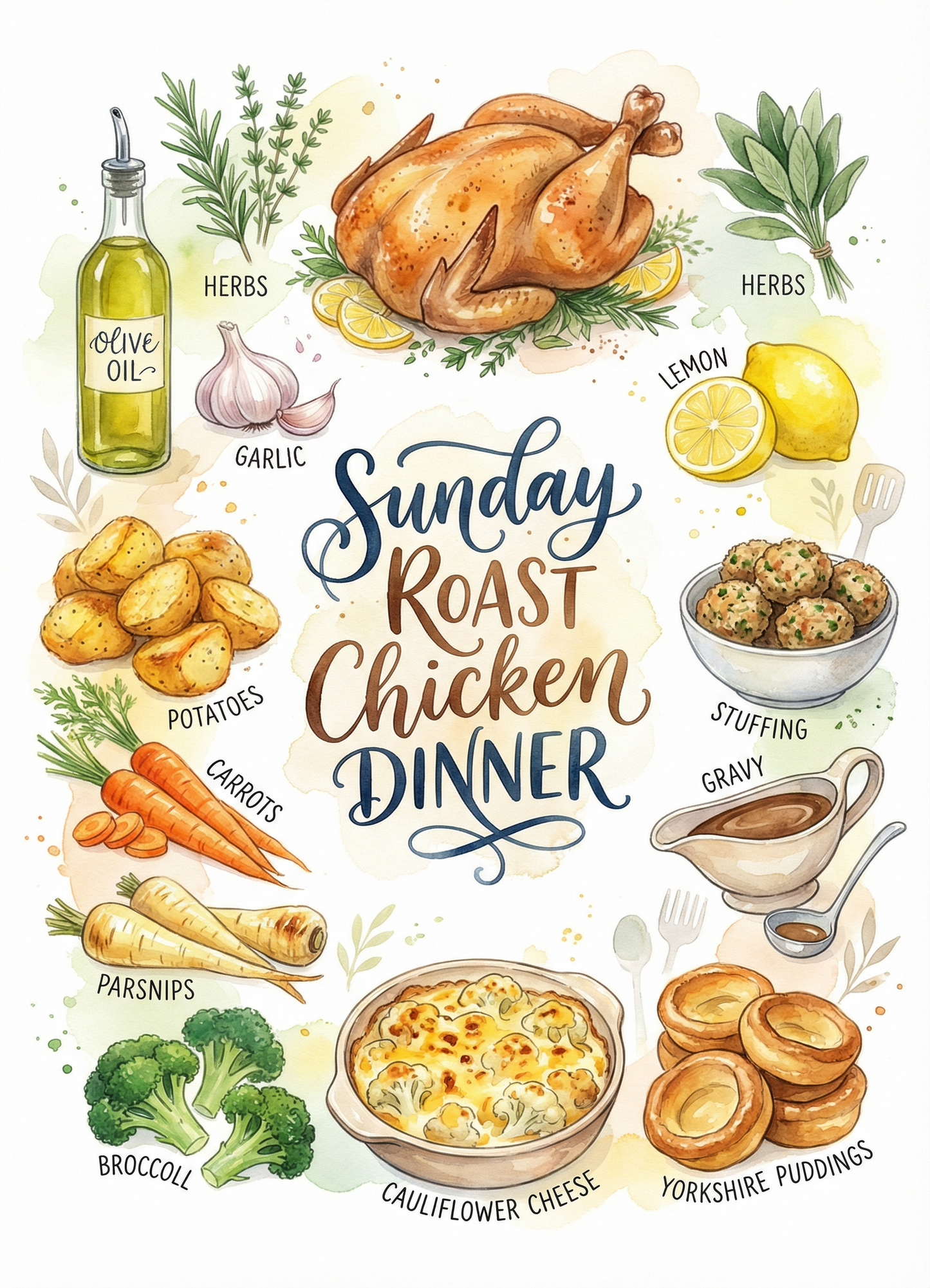 Sunday Roast Chicken Dinner