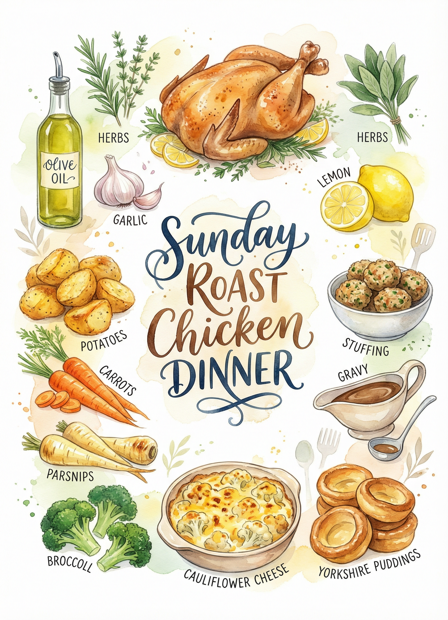 Sunday Roast Chicken Dinner