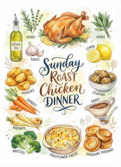 Sunday Roast Chicken Dinner