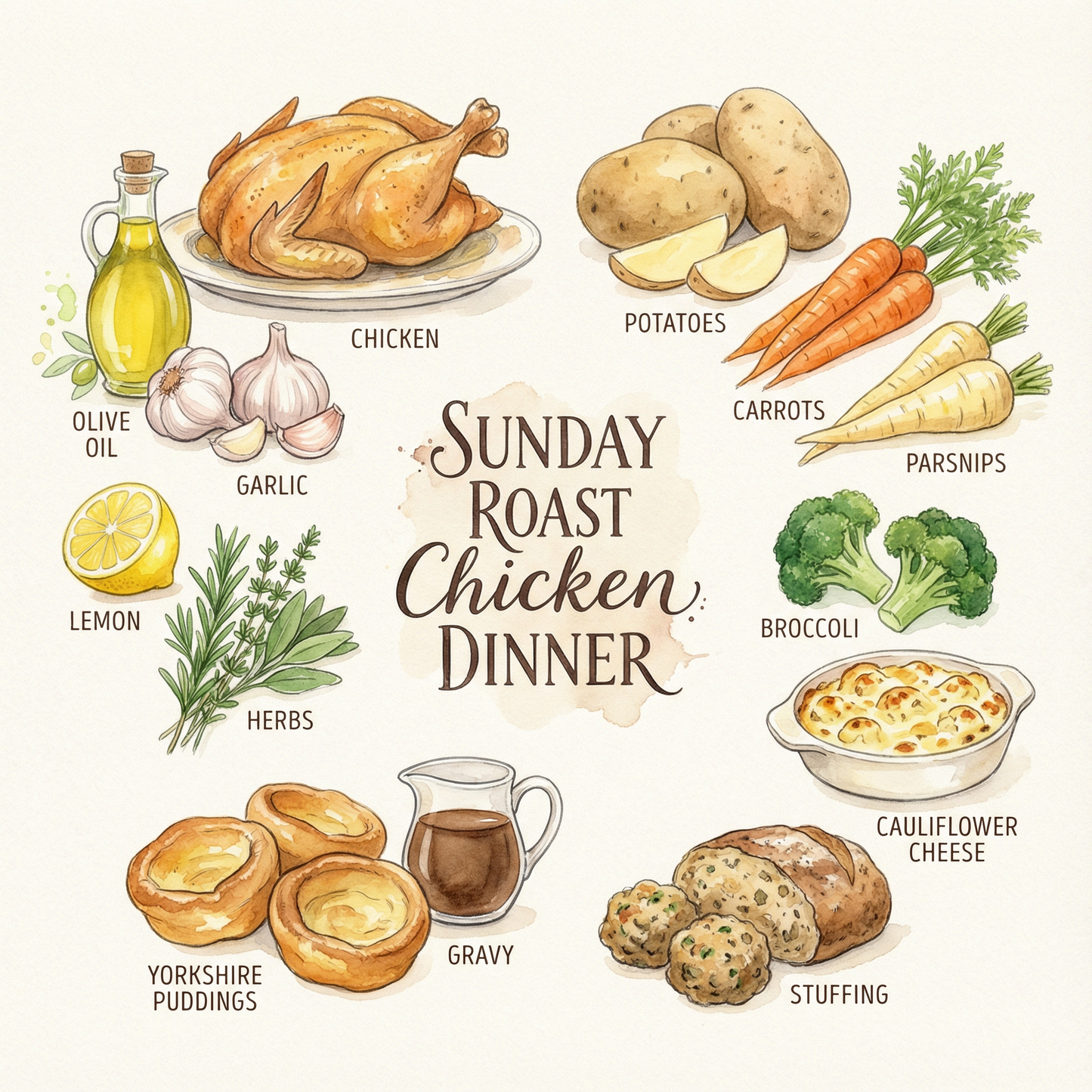 Sunday Roast Chicken Dinner