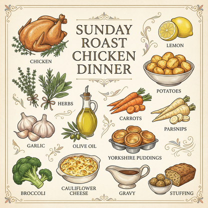 Sunday Roast Chicken Dinner